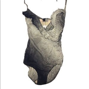 Black & cream swimsuit